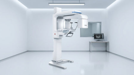 Aparat CBCT Fussen XSmart intr-o sala de radiologie dentara