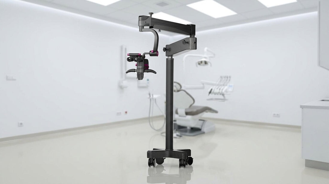 Microscop dentar XPEDENT Viro intr-un cabinet de endodontie