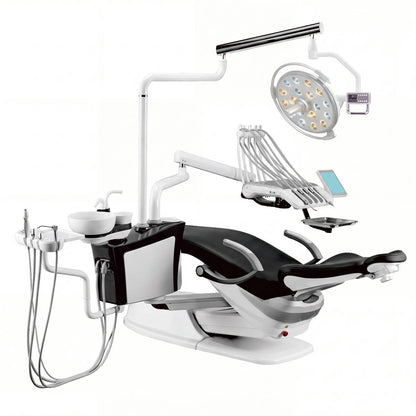 Unit dentar ONE Vision – vedere din spate cu cutia laterală și scuipătoarea